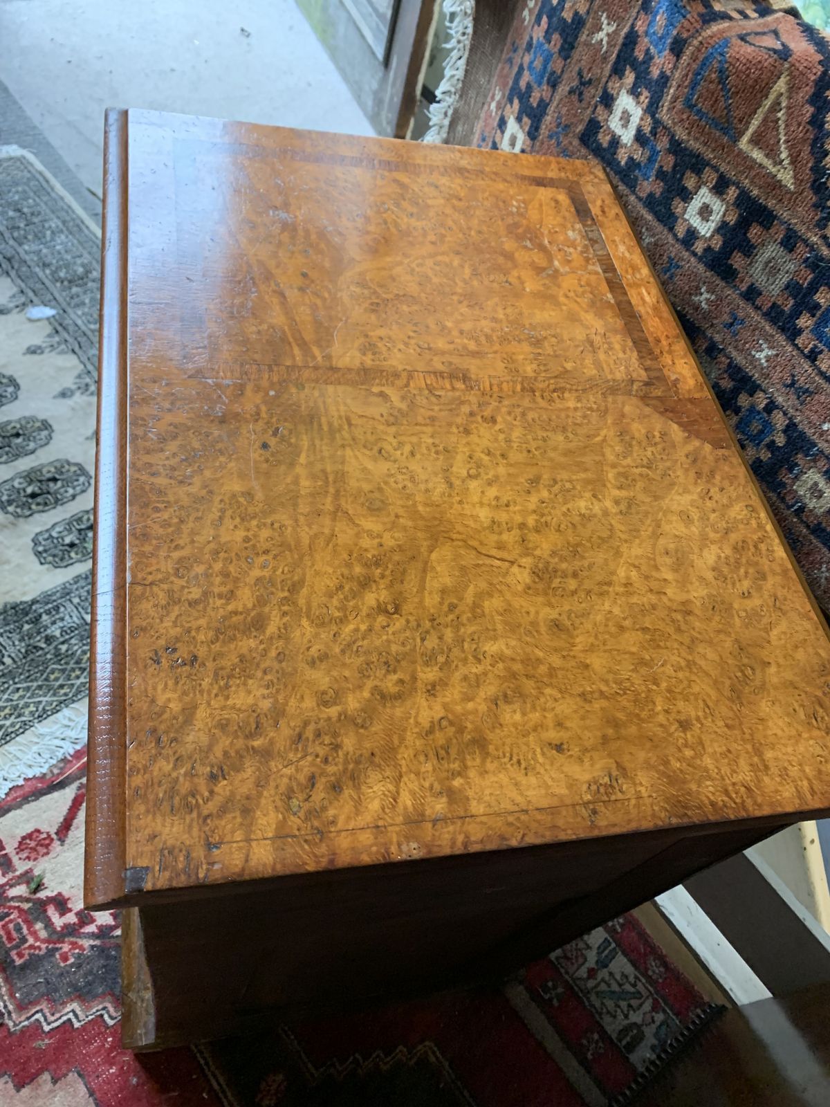 photo for sale 5 Draw Burr Walnut Small Chest