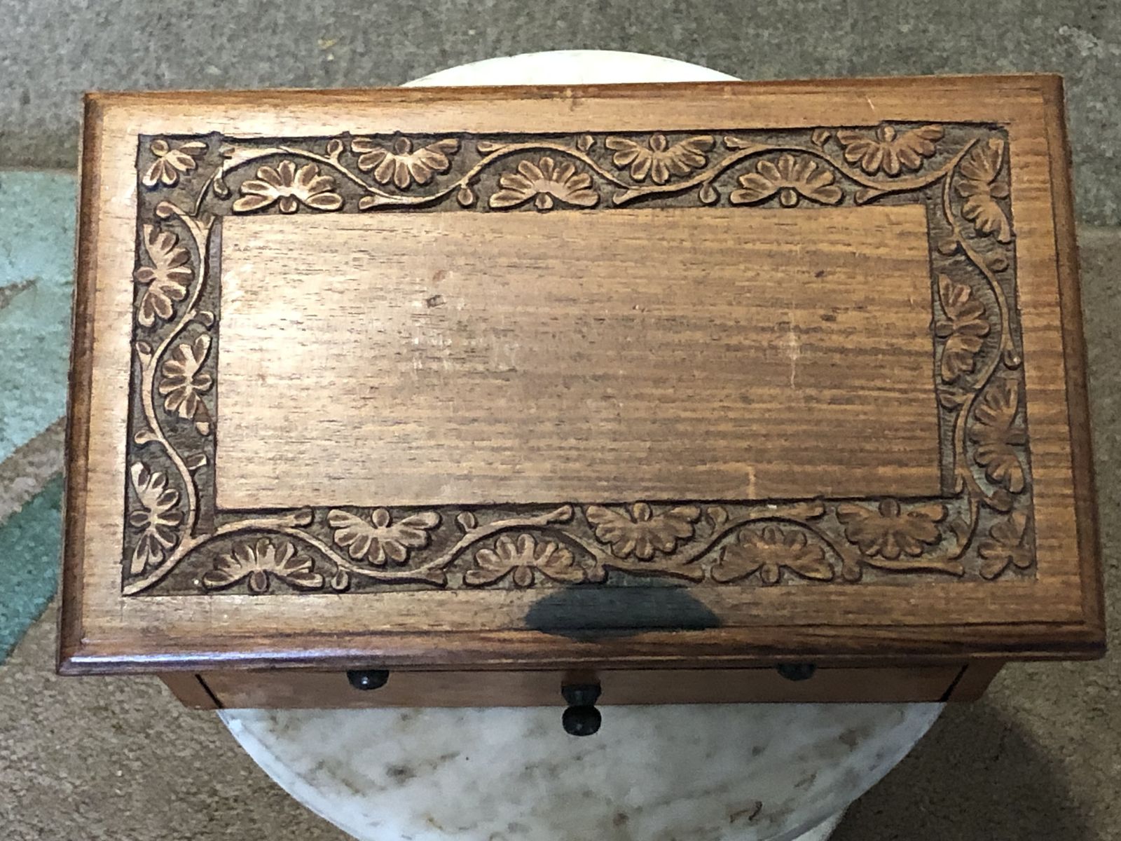 photo furniture Handsome Vintage Miniature Hardwood Chest