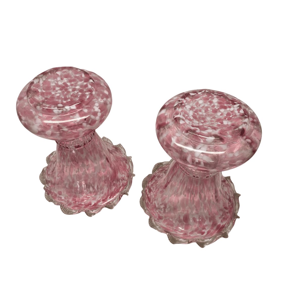 Set Of 2 Pink Art Nouveau Clichy Vases, Early 1900s photo furniture