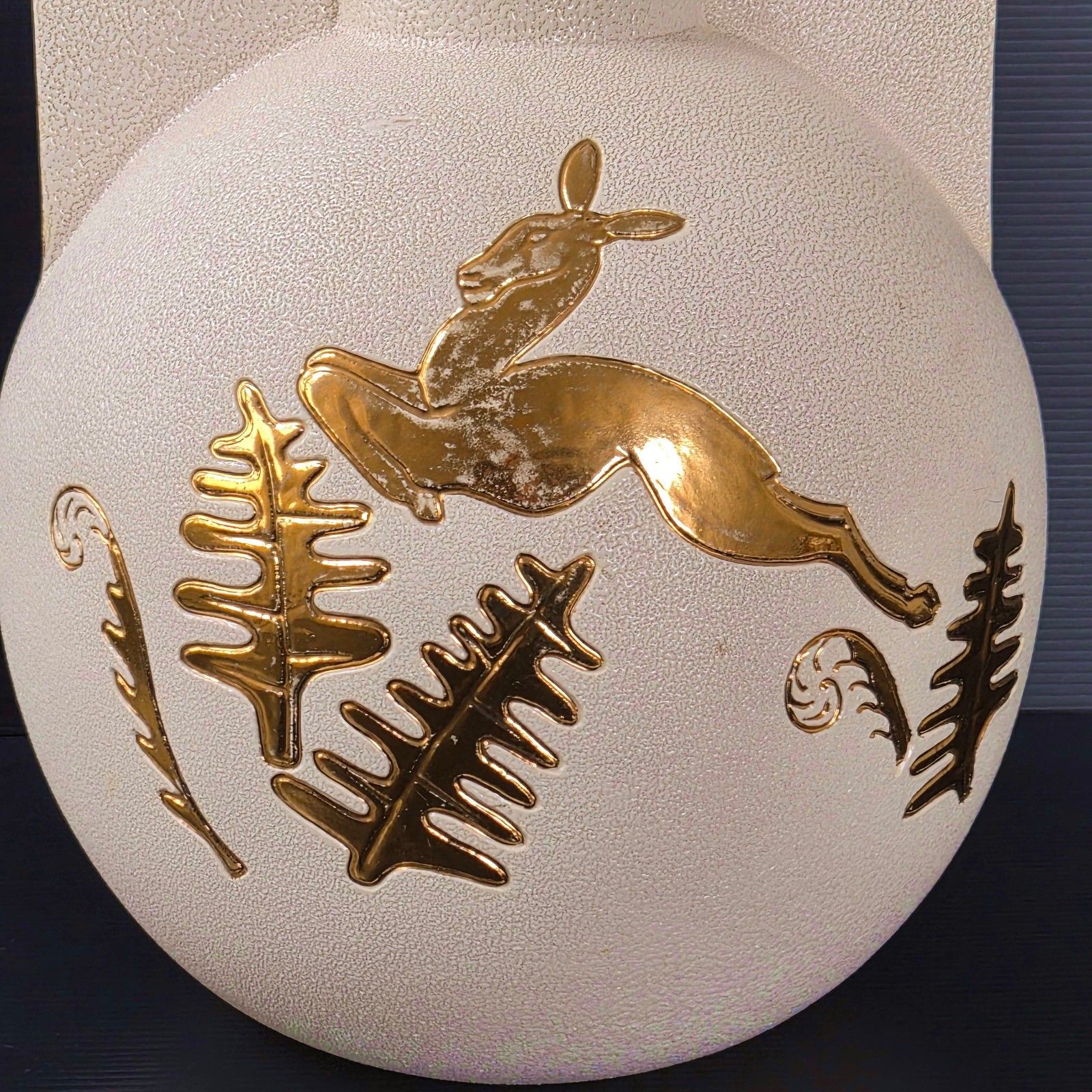 261.0 Vase Vintage Art Deco A La Biche 1930 Ceramique Manufacture De Sevres 30s Retro photo
