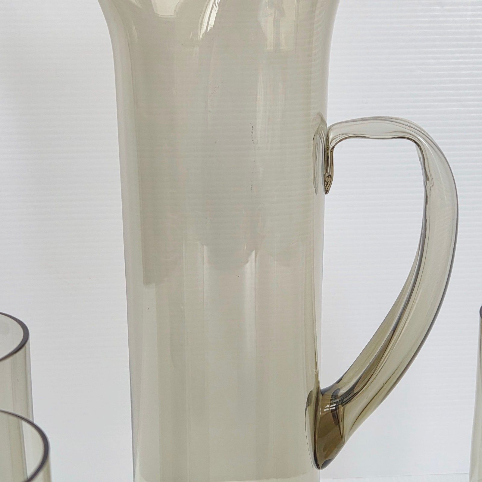 Service A Orangeade Vintage 1960 En Verre Fume 7 Pieces 60s Retro Annees 60 photo 183.0