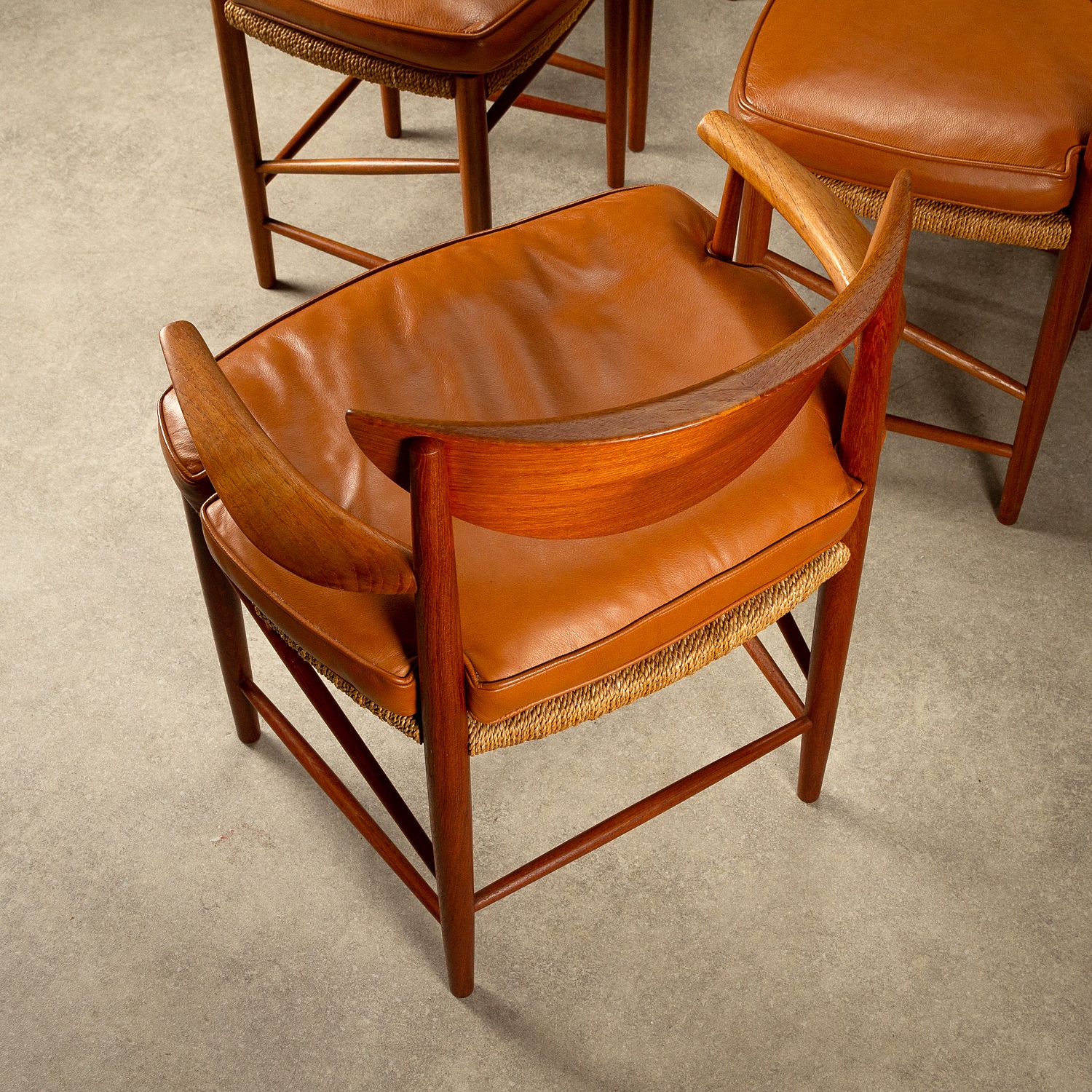 Set Of 10 Model 317 And 316 Dining Chairs And Stools By Hvidt And Mølgaard Nielsen For Søborg Møbelfabrik photo Furniture