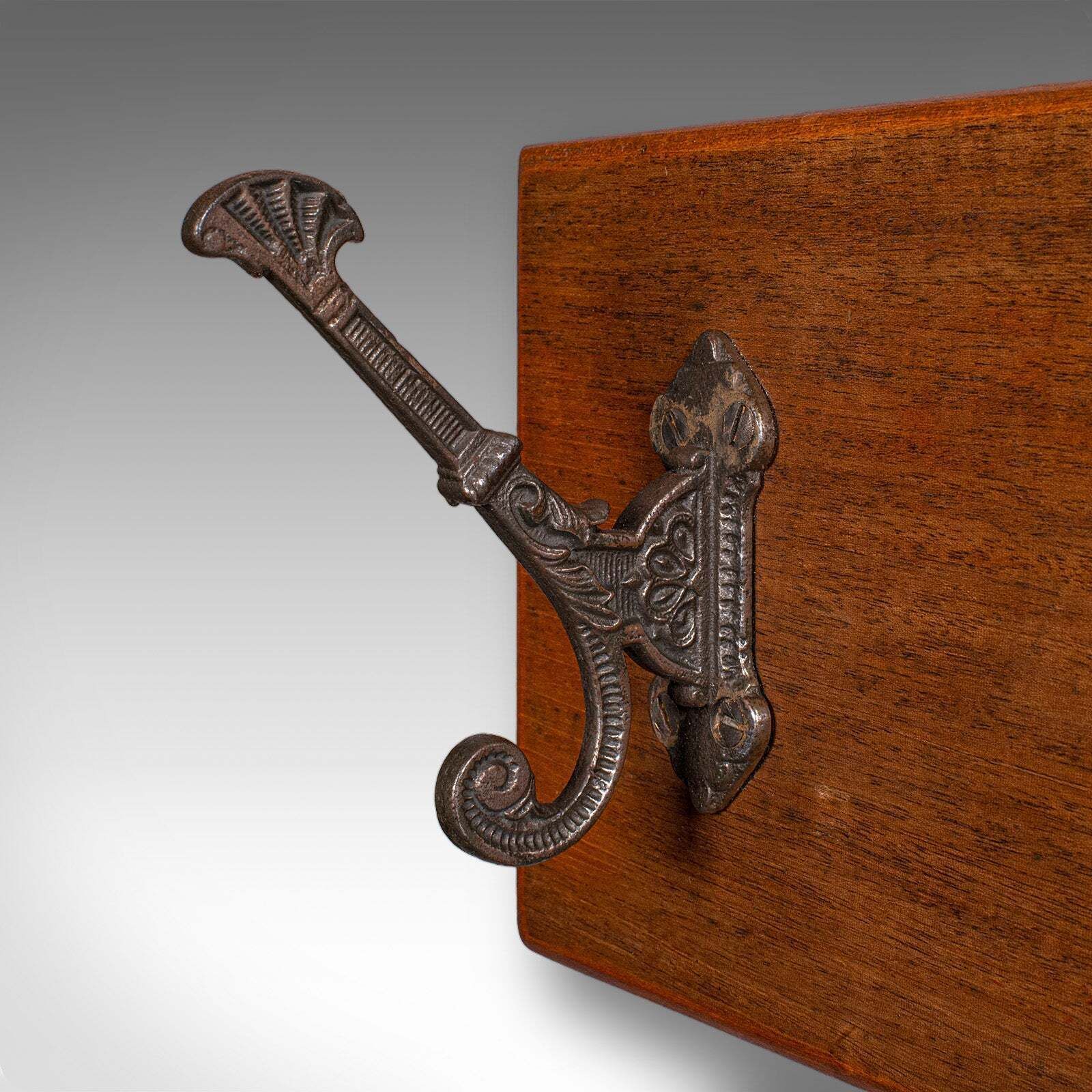 Antique Coat Rack, English, Cloakroom, Reception Hall, Mounted Hooks, Victorian photo buy