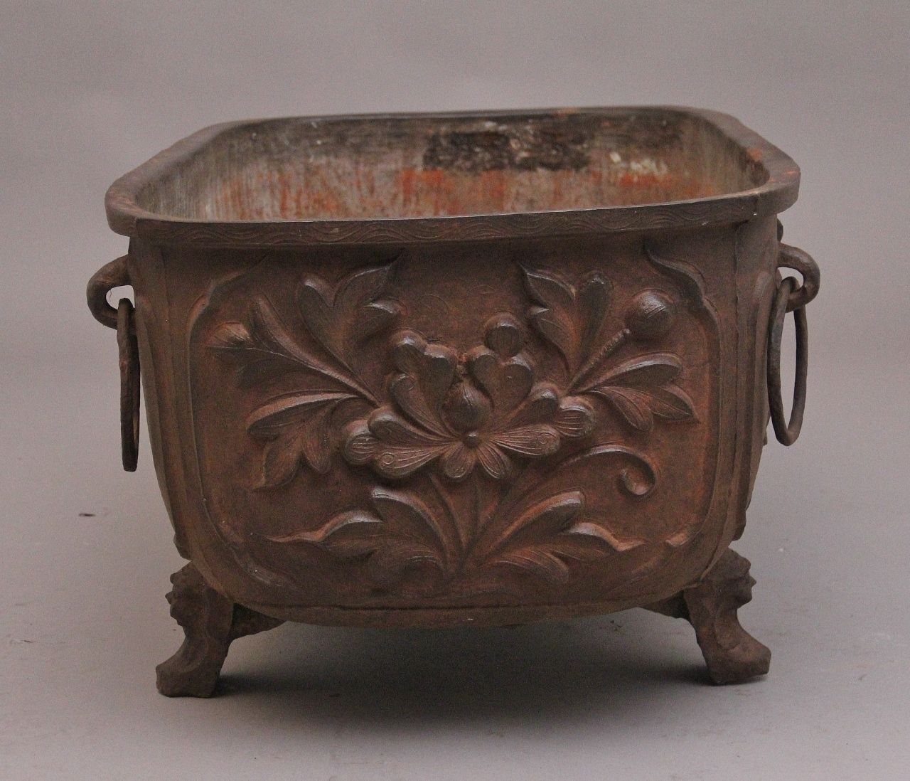 Antique Early 19th Century Chinese Cast Iron Temple Bath With Script photo Garden Decor