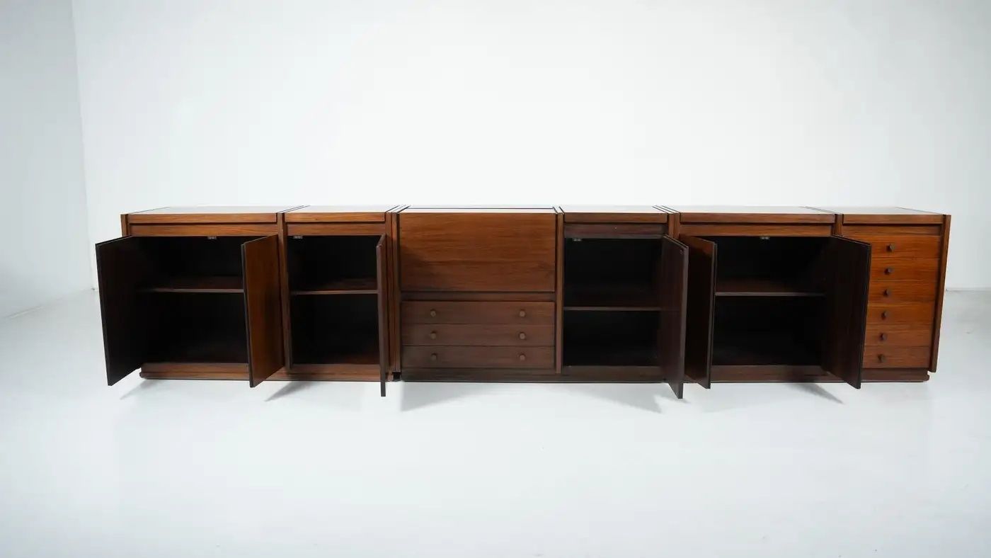 Mid Century Modern Wooden Sideboard, Tecno Borsani, Italy, 1960s photo 4600.0