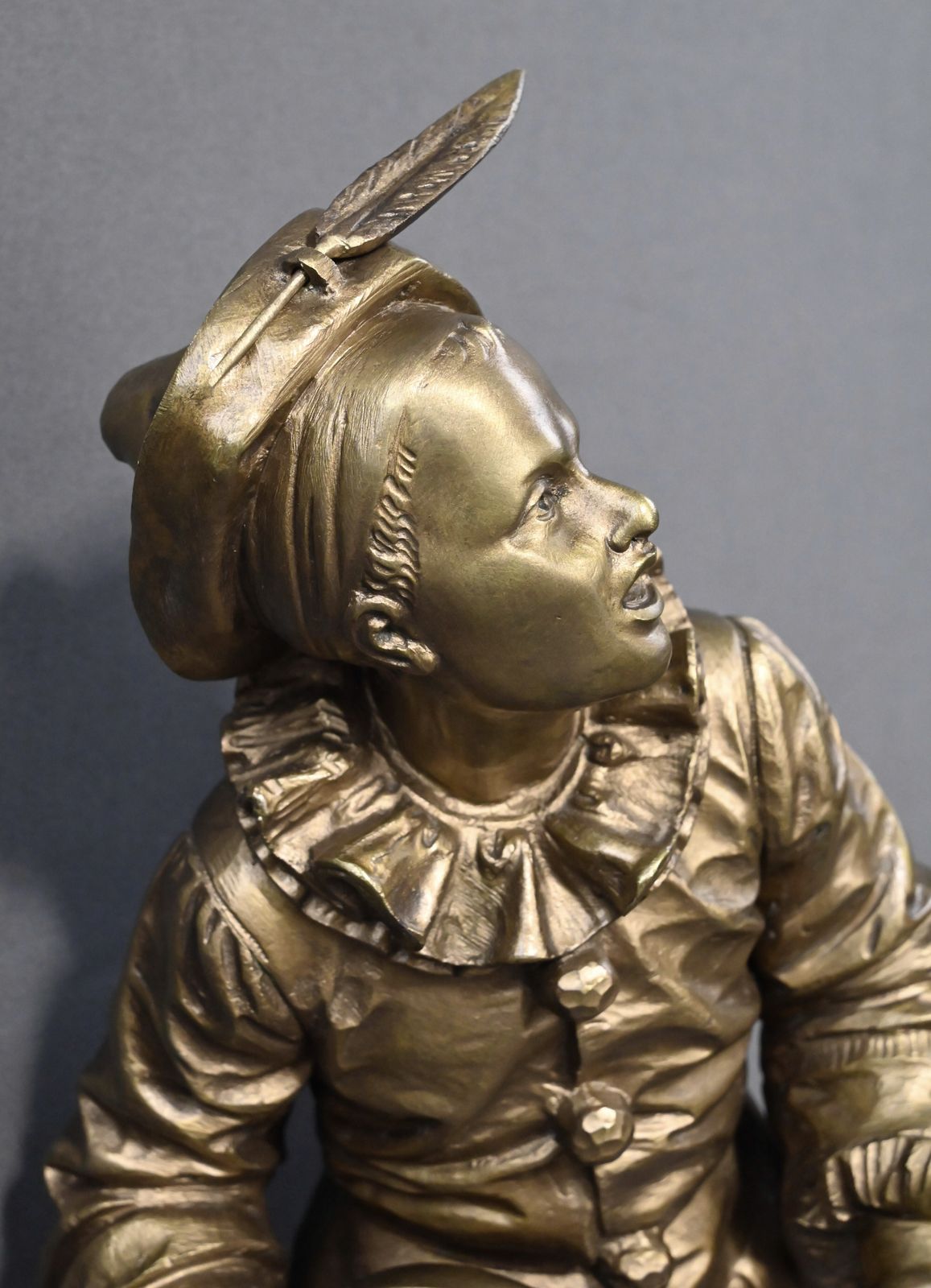 photo furniture Bronze Sculpture "By The Light Of The Moon" Signed Bouret – Late 19th Century