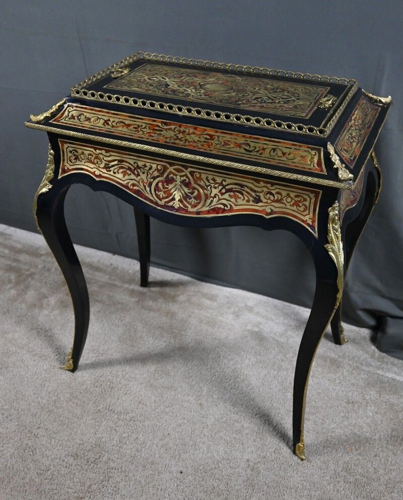 Boulle Marquetry Jardinière, Napoleon III Period – Mid 19th Century photo vinterior