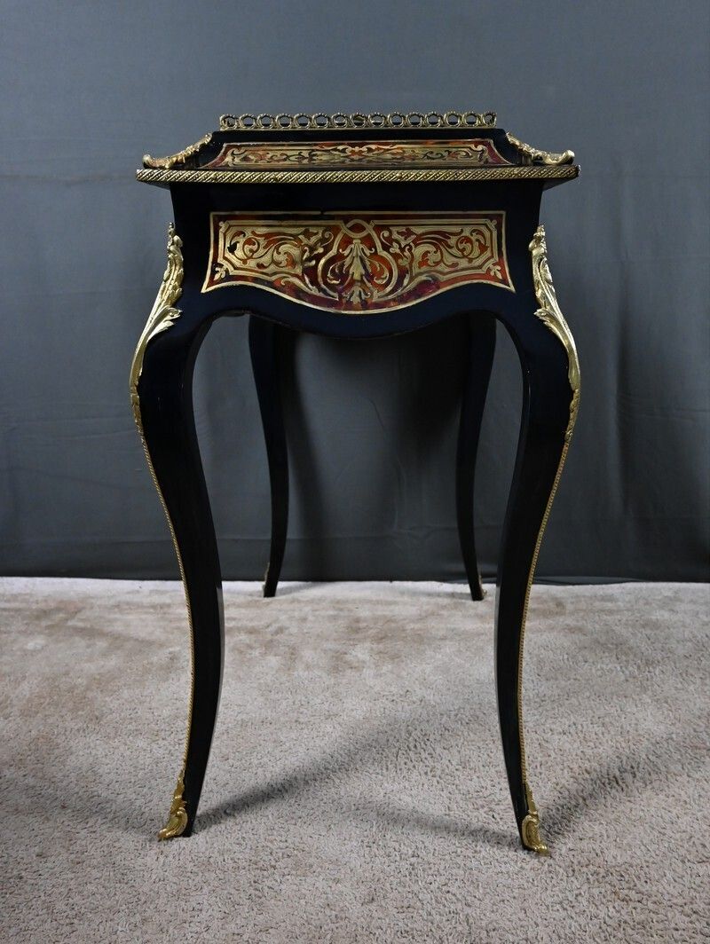 photo vinterior Boulle Marquetry Jardinière, Napoleon III Period – Mid 19th Century