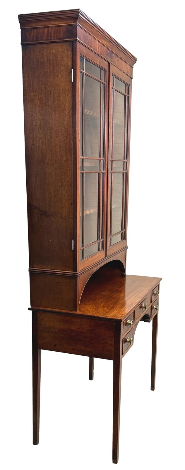 Unusual 18th Century Georgian Mahogany Display Cabinet (England, Circa 1790) photo for sale