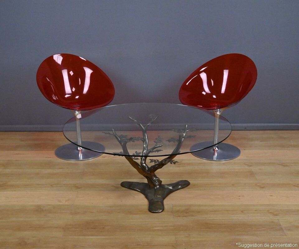 Pair Of Eros Armchairs In Polycarbonate, By P. Starck – 2001 photo for sale