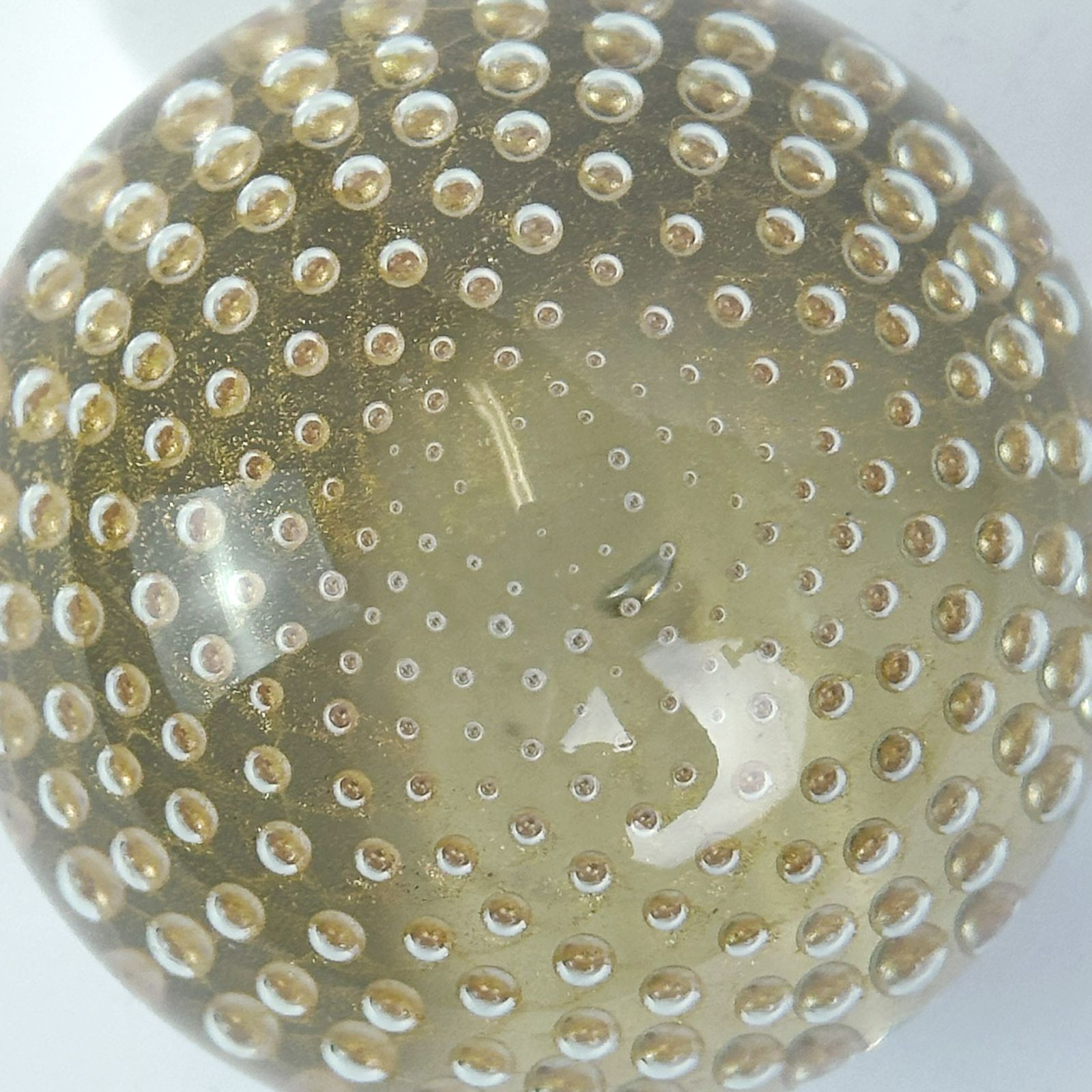Large Murano Glass Bullicante Paperweight By Cenedese, Italy, 1980s photo buy