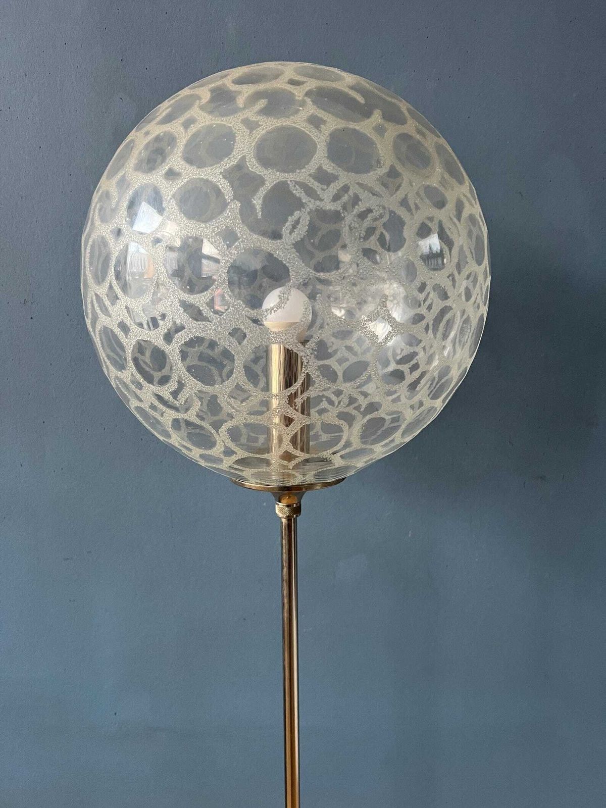photo for sale Vintage Glass Floor Lamp By Doria Leuchten