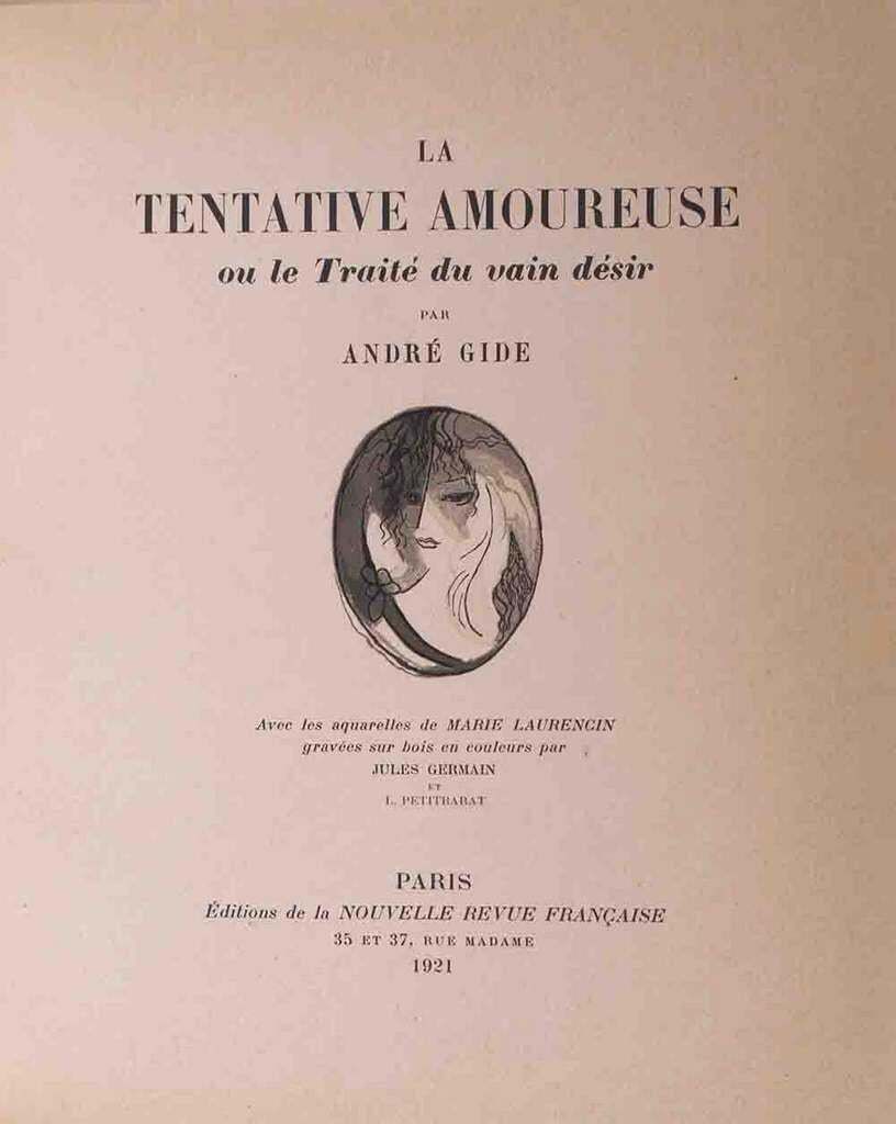 André Gide La Tentative Amoureuse Ou Le Traité Du Vain Désr  Rare Book By André Gide  1920s photo furniture