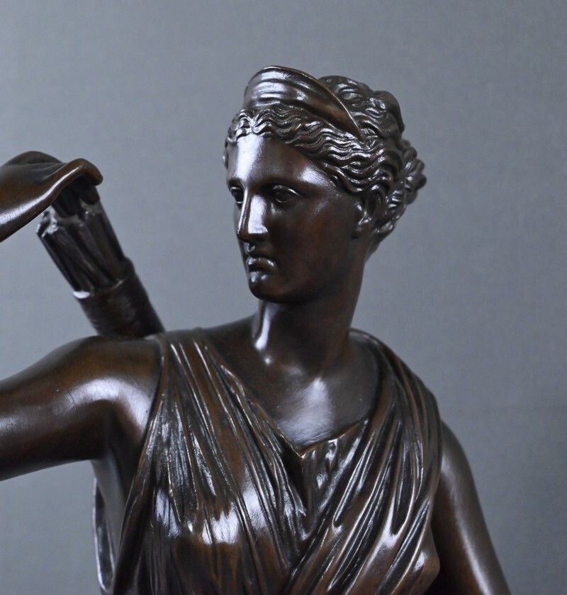 Important Bronze Sculpture "Diana The Huntress" After Leochares – Part 2, 19th Century photo buy