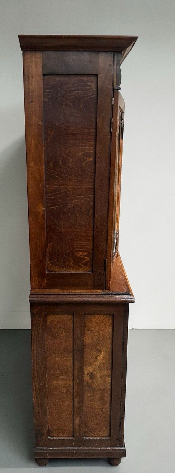 photo for sale Antique Walnut Carved Bookcase Chest Of Drawers Decorative C1900 Etched Mirrors