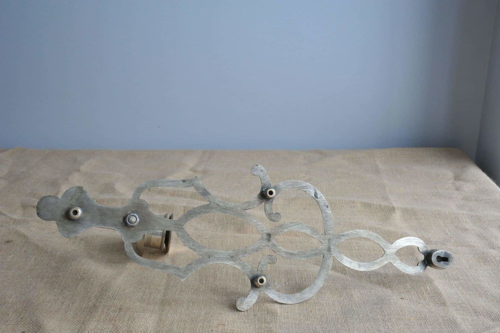 Silver Plated Fretwork Wall Sconce photo 125.0