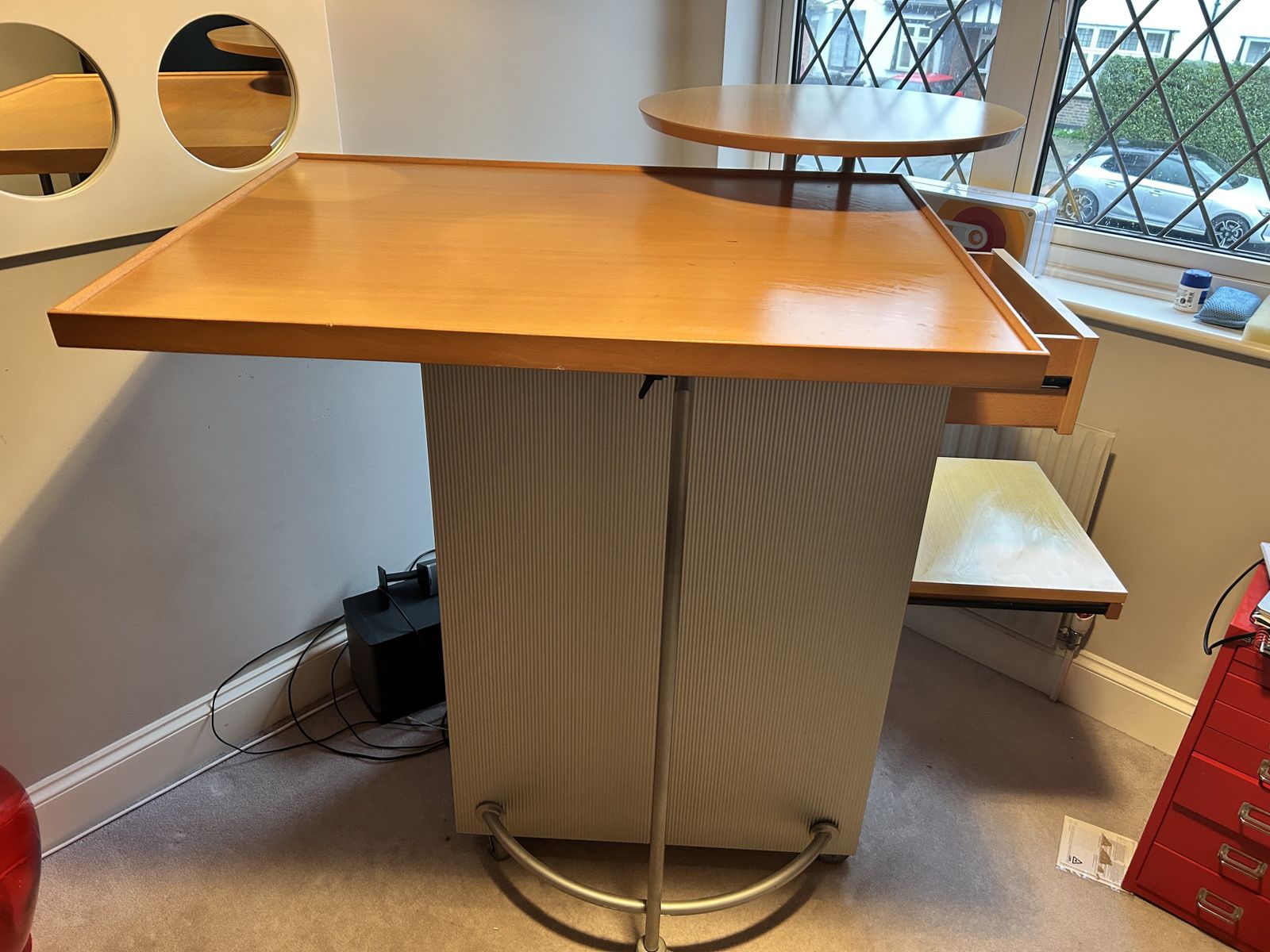 Ligne Roset Modernist Drafting Desk & Chair  Designed By Peter Maly. photo 500.0