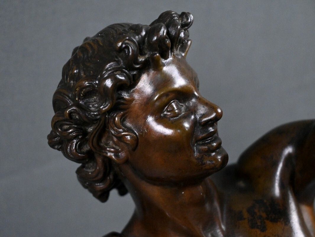 Important Bronze Sculpture "Faun Playing With A Kid" Signed Gumery – Second Half Of The 19th Century photo buy