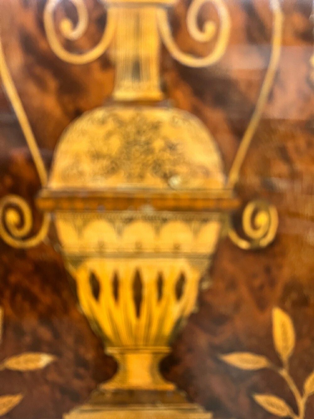 Stunning Antique Marquetry Inlaid Linen Press photo furniture