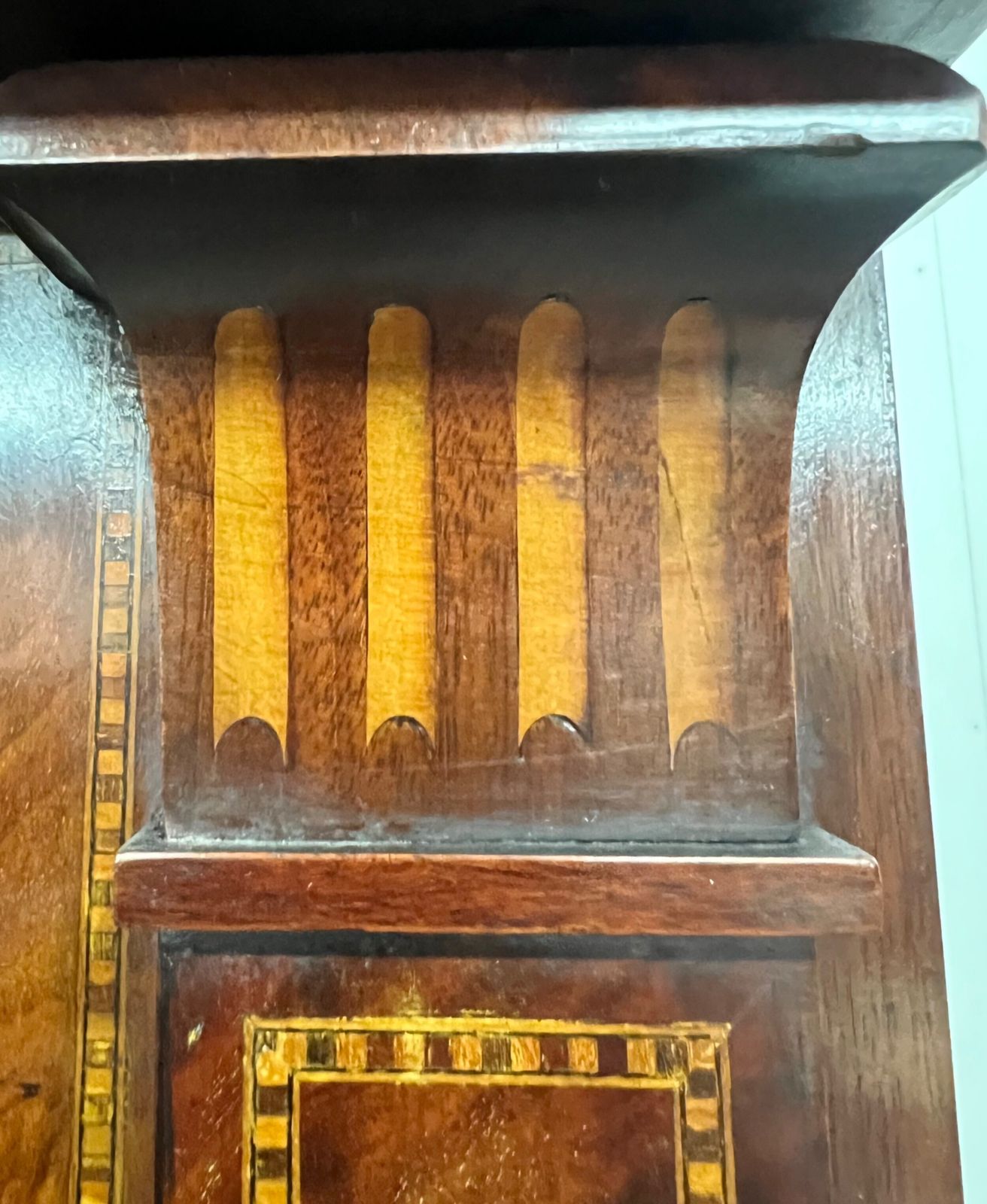 Stunning Antique Marquetry Inlaid Linen Press photo buy