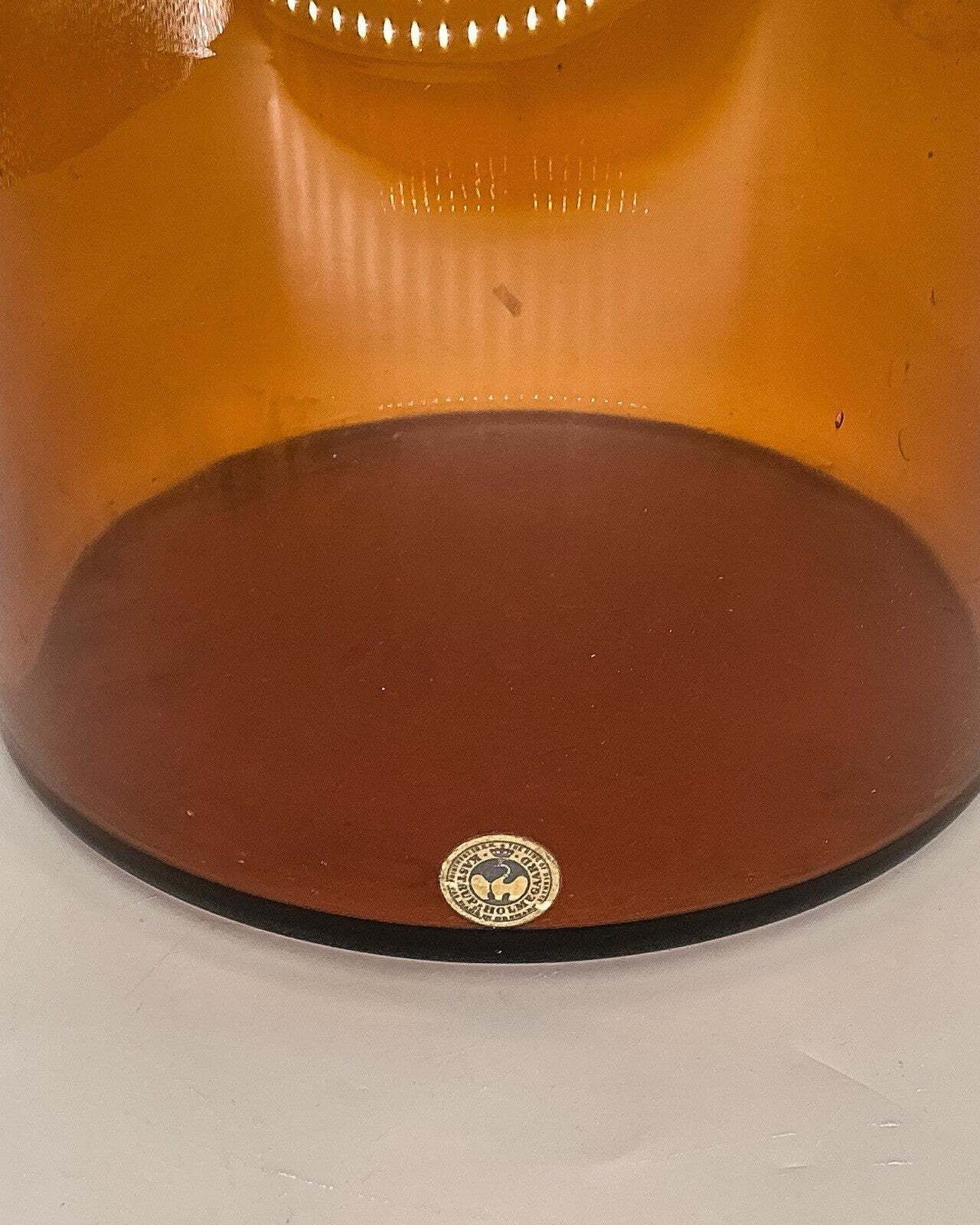 Holmegaard Kastrup Otto Brauer Danish Art Glass Gulvase Amber Brown Mcm 44cm 60s photo furniture