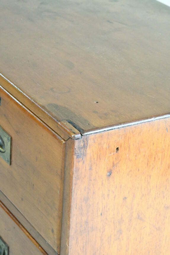 Antique Mahogany Campaign Chest photo Furniture