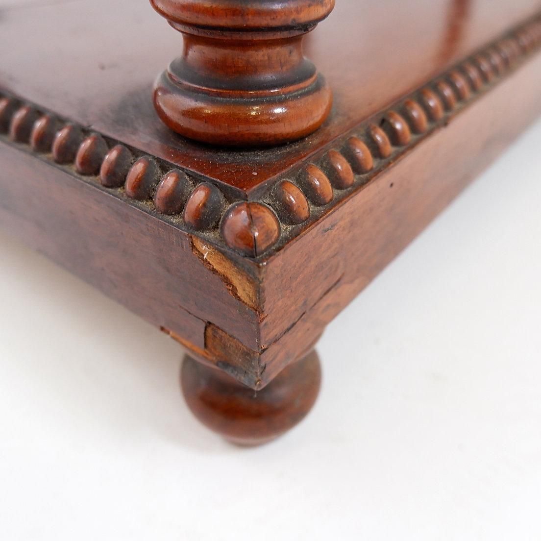 photo furniture Antique Spool Style Bookcase, Turned Wood, Rustic Charm, 20th Century