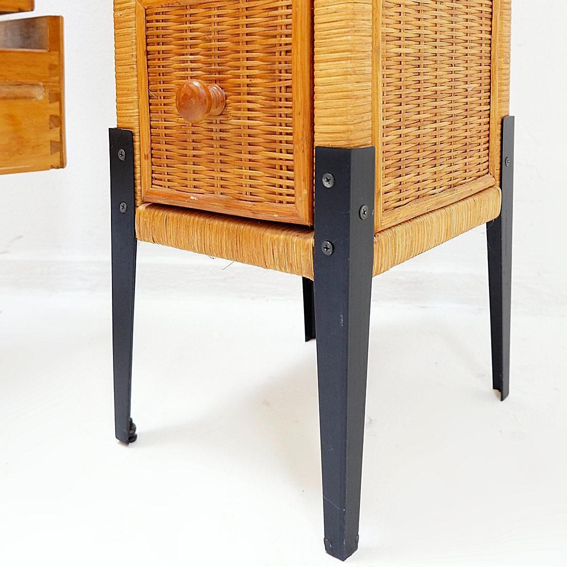 photo for sale Pair Of Small Vintage Five Drawer Chests Of Drawers