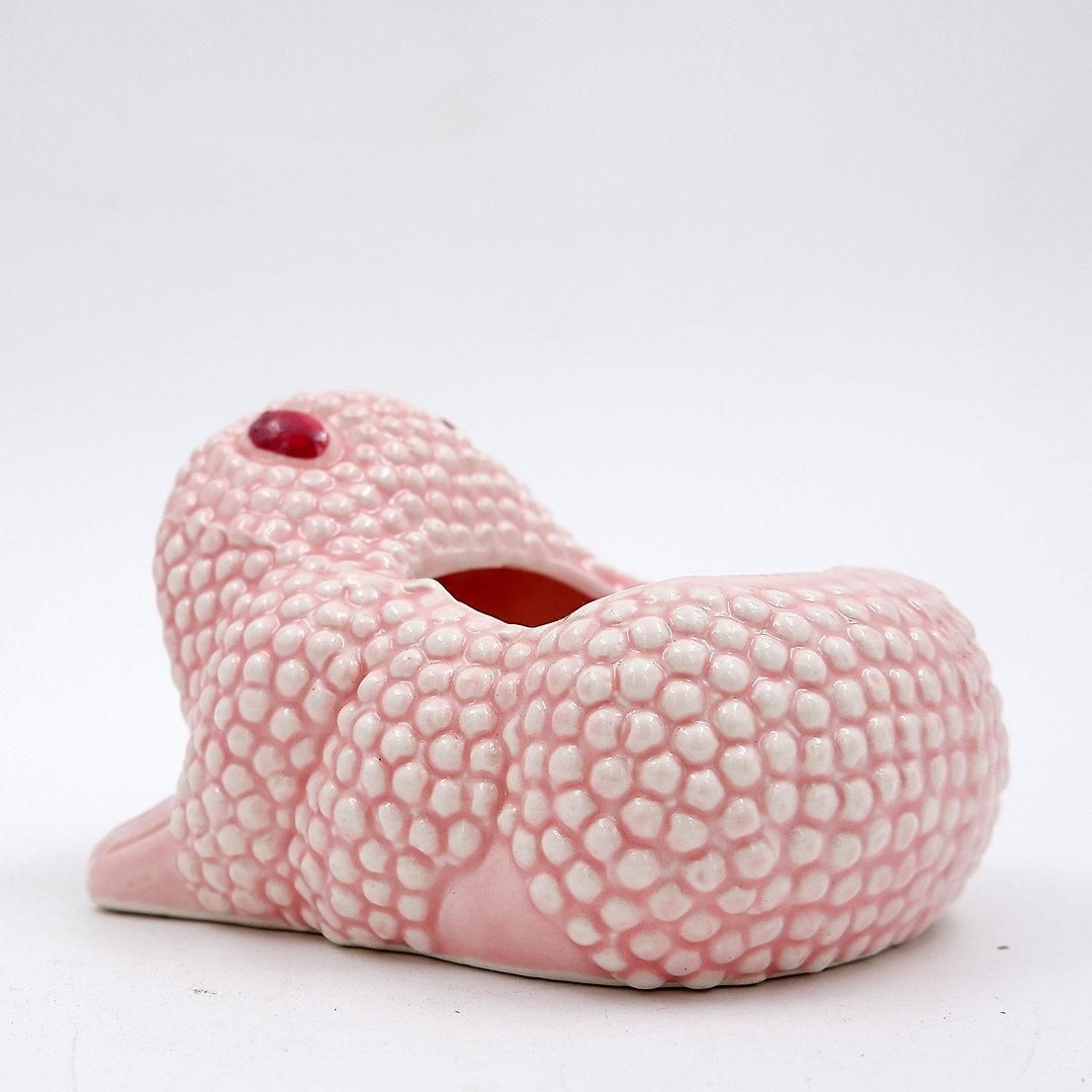 Vintage Powder Pink Frog Planters In The Style Of Jean Roger photo Home Decor