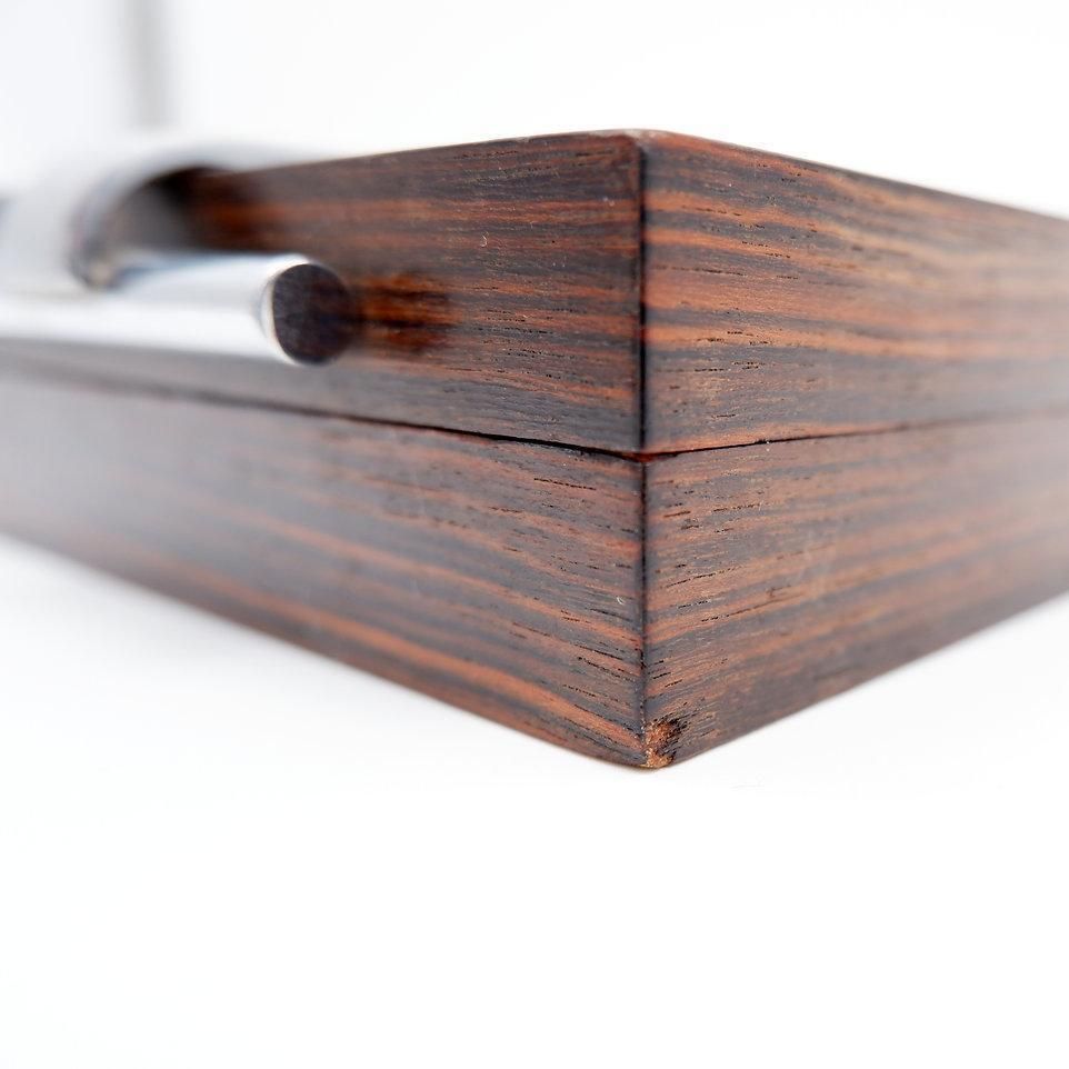 Art Deco Box In Wood And Metal Attributed To The Maison Desny   1930s photo for sale