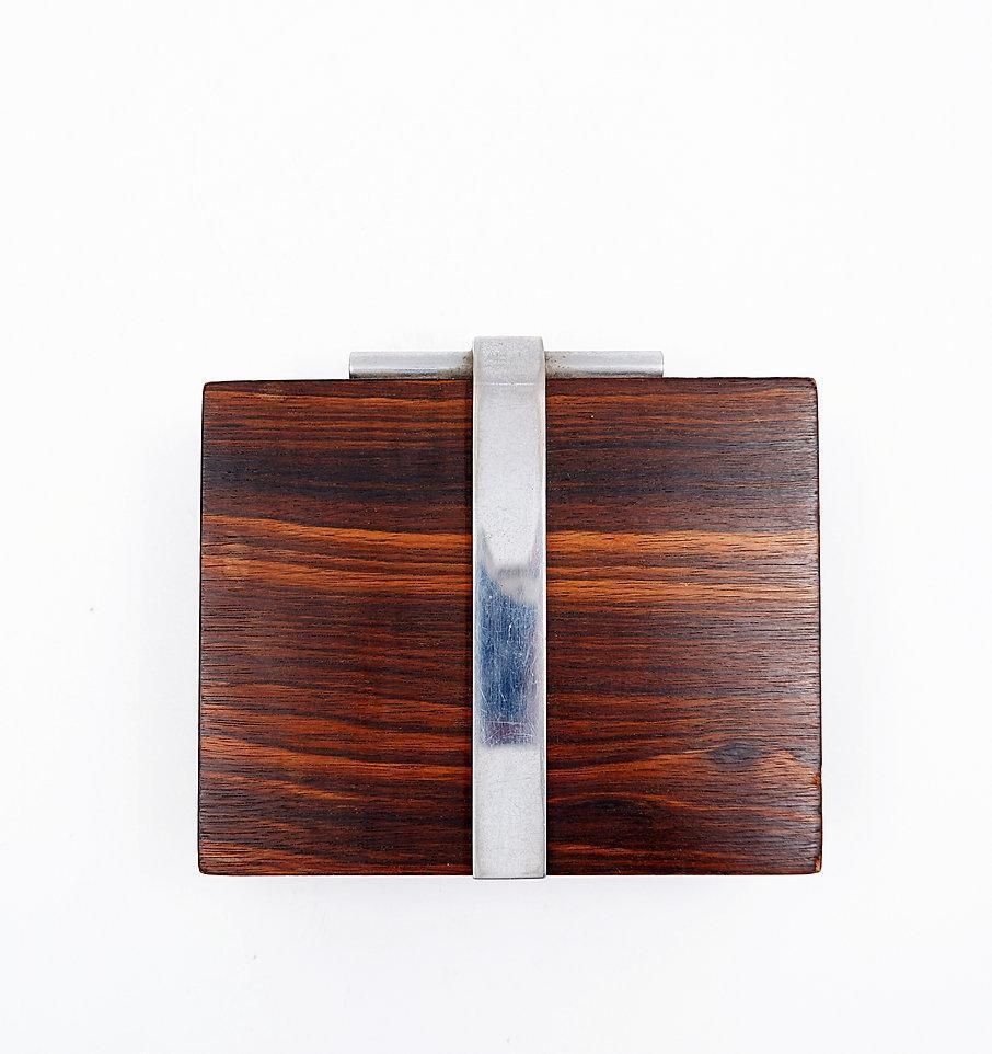 Art Deco Box In Wood And Metal Attributed To The Maison Desny   1930s photo 1006.0