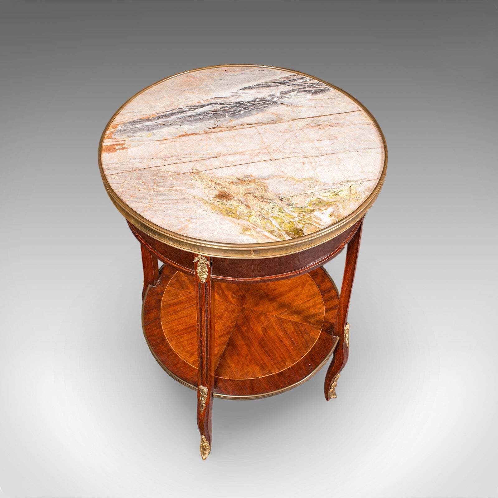 Antique Lounge Side Table, Italian, Marble, Wine, Occasional, Victorian, C.1900 photo vinterior