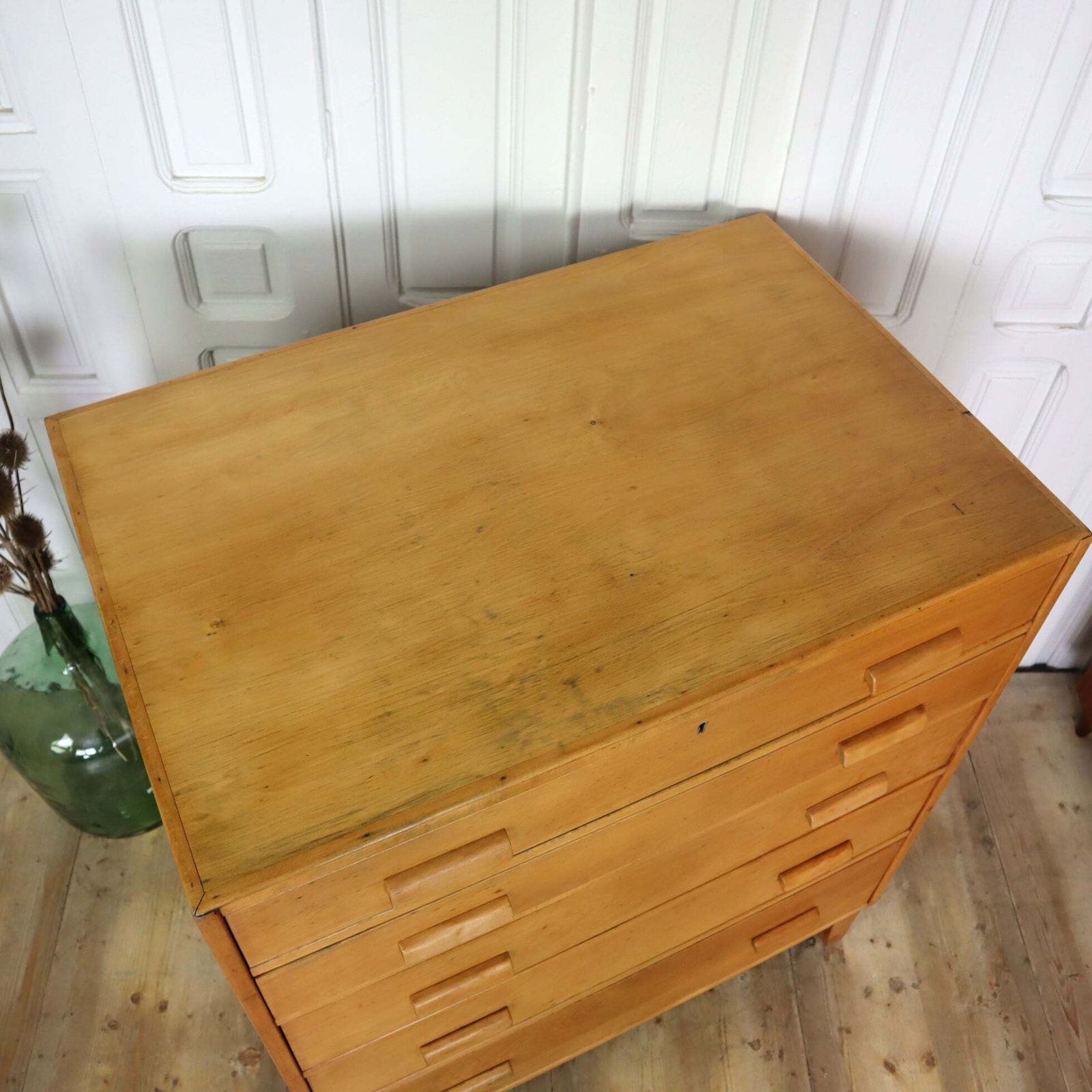 photo for sale Vintage Esavian Tall School Drawers Art Plan Chest
