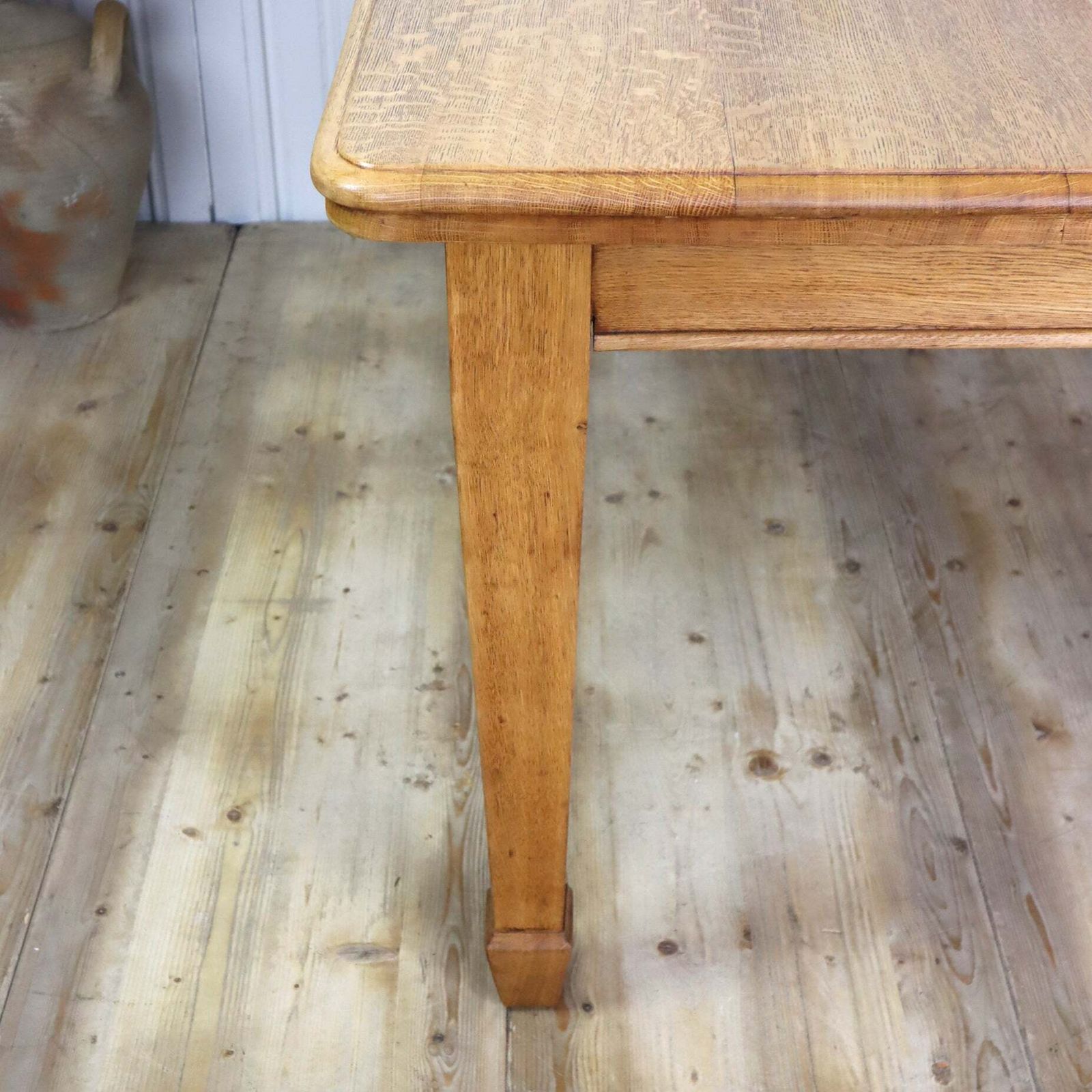 Antique Solid Oak Dining Table photo furniture