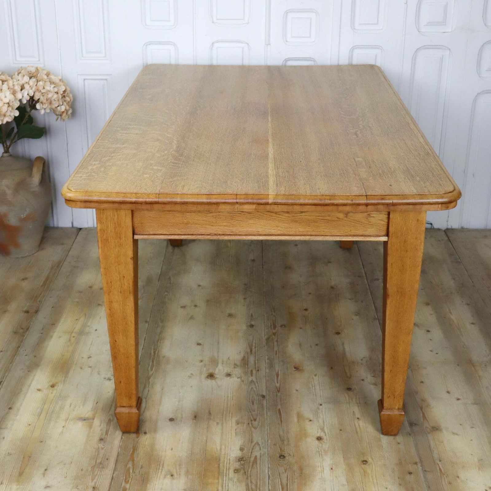 Antique Solid Oak Dining Table photo vinterior