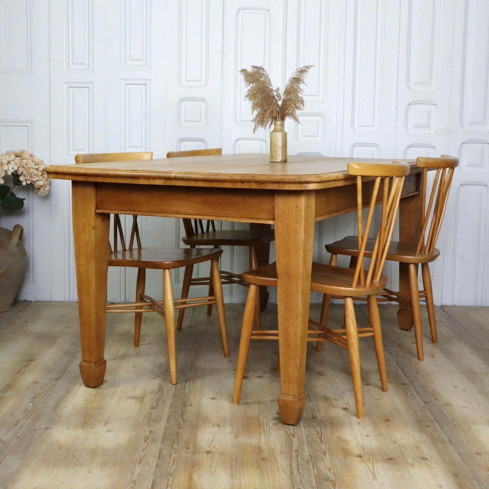 Antique Solid Oak Dining Table photo buy