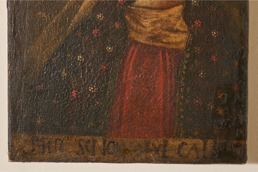 Small 17th Century Oil On Canvas Of Mary photo 949.0