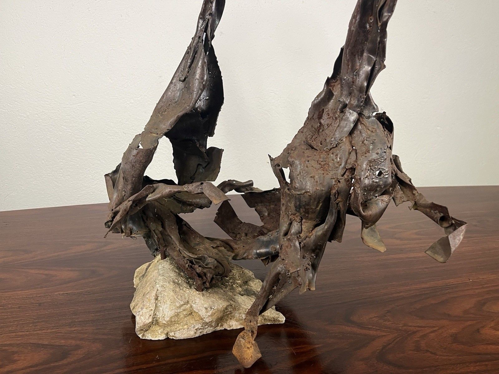 photo for sale Large Metal Horse Sculpture 70’s Vintage Design