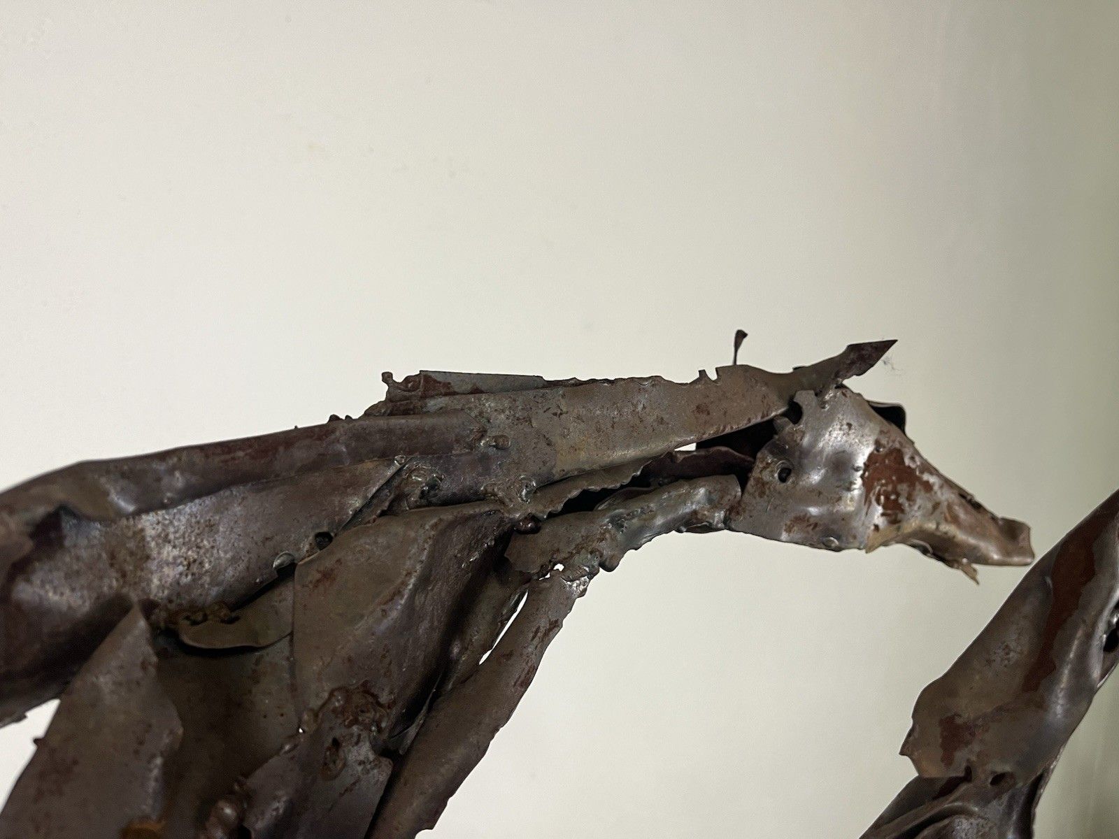 photo buy Large Metal Horse Sculpture 70’s Vintage Design