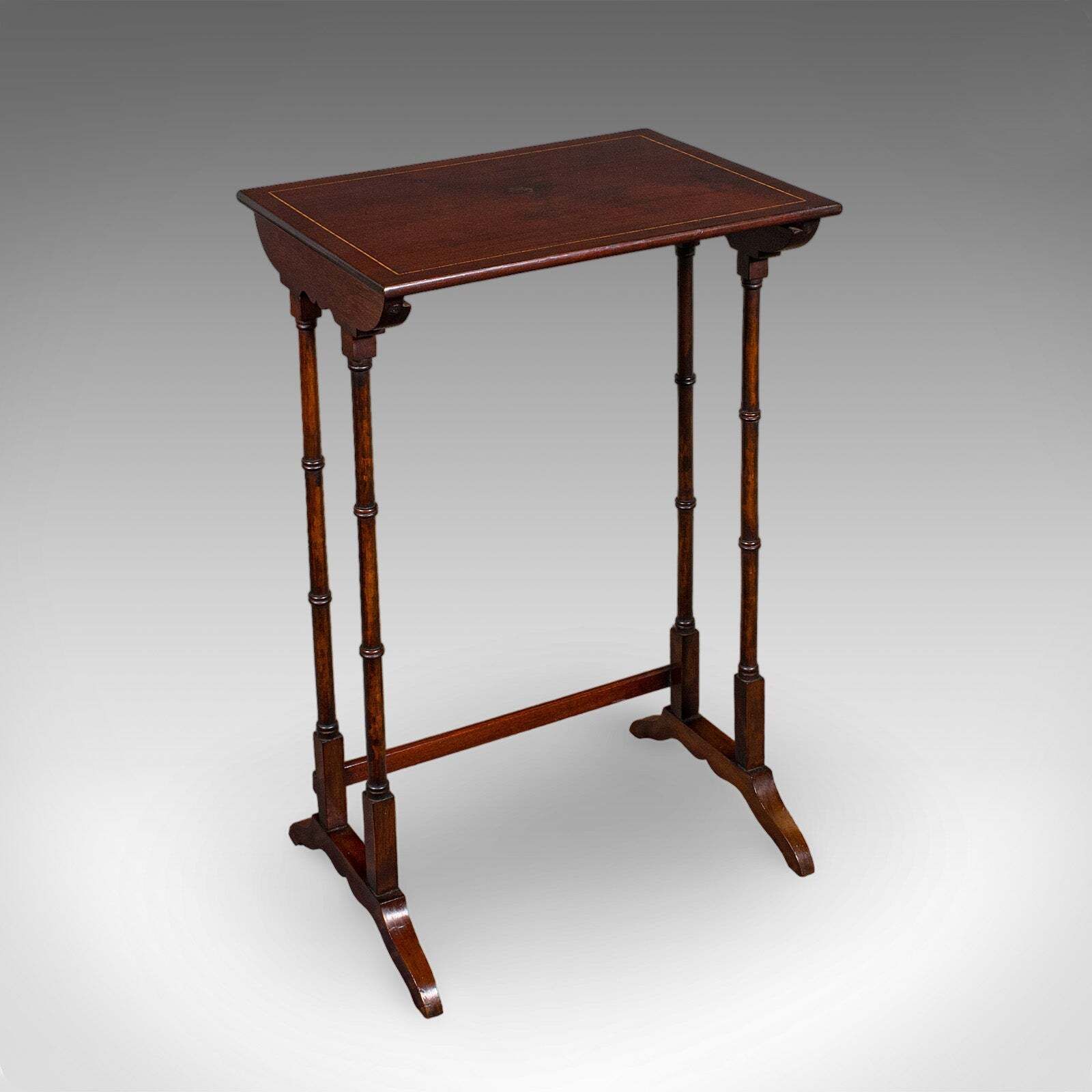 Antique Quartetto Of Nesting Tables, English, Set Of 4, Occasional, Edwardian photo vintage