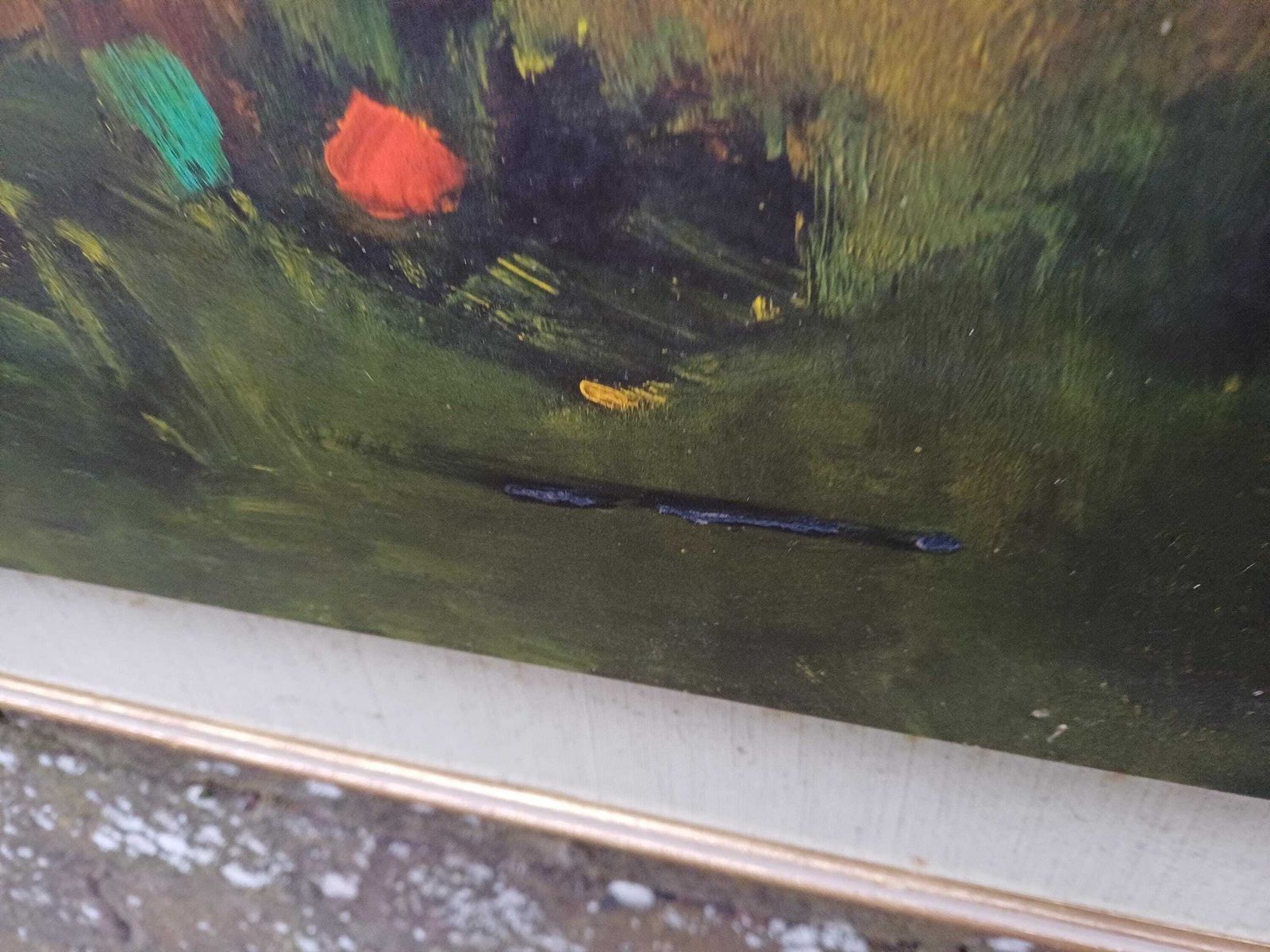 photo furniture Huge Arts Guild Original Vintage 1970 “The Three Boats” Impressionist Abstract Style Print – Decorative Artists Guild