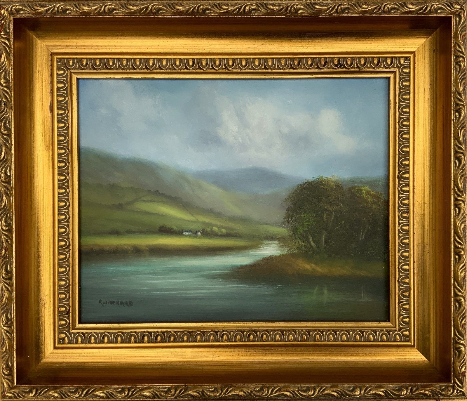 Landscape Oil Painting 'Misty Morning' Original 20th Century Art
