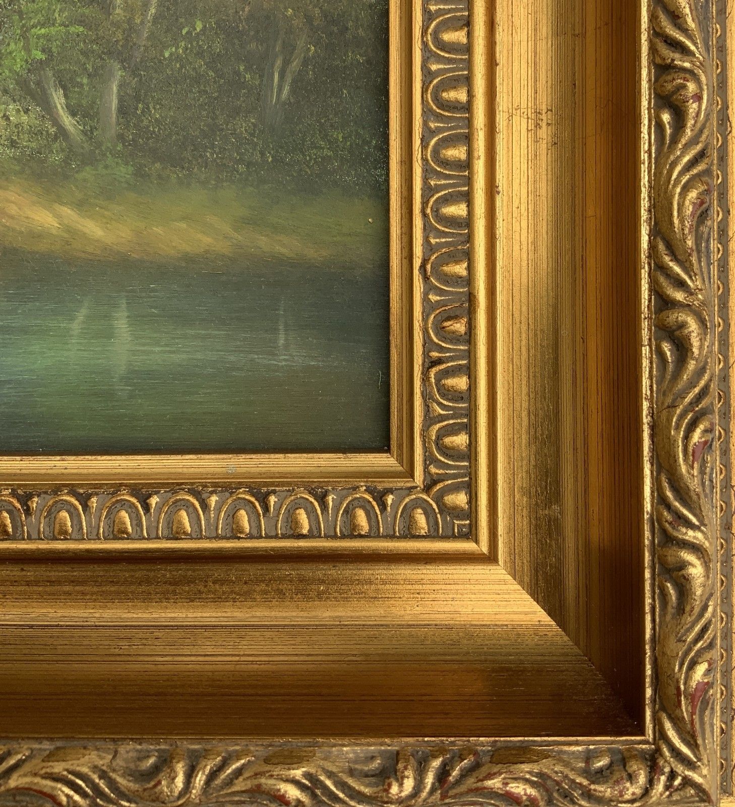 photo furniture Landscape Oil Painting 'Misty Morning' Original 20th Century Art