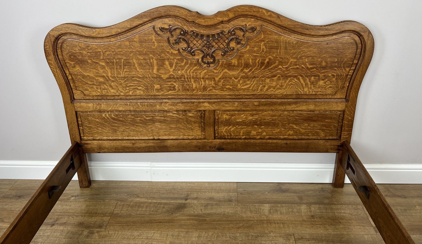 Bed Vintage French Louis XVI Double Bed Frame Oak Carved Headboard Lot 4876 photo buy