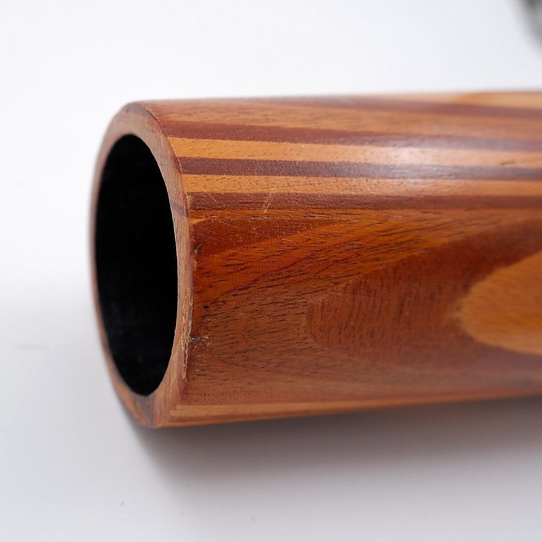photo vinterior Mid Century Scandinavian Wooden Vase   1960s   H:36cm
