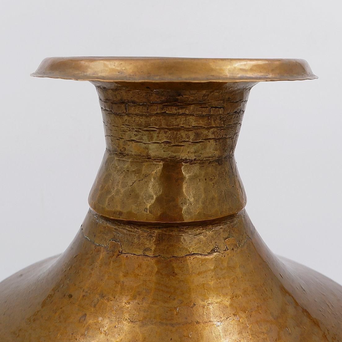 Hammered Copper Pital Ghalcha Vase, Wabi Sabi Style, Nepal Decor photo buy