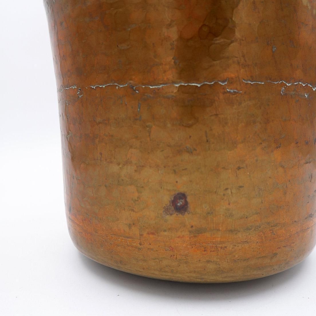 photo for sale Hammered Copper Pital Ghalcha Vase, Wabi Sabi Style, Nepal Decor