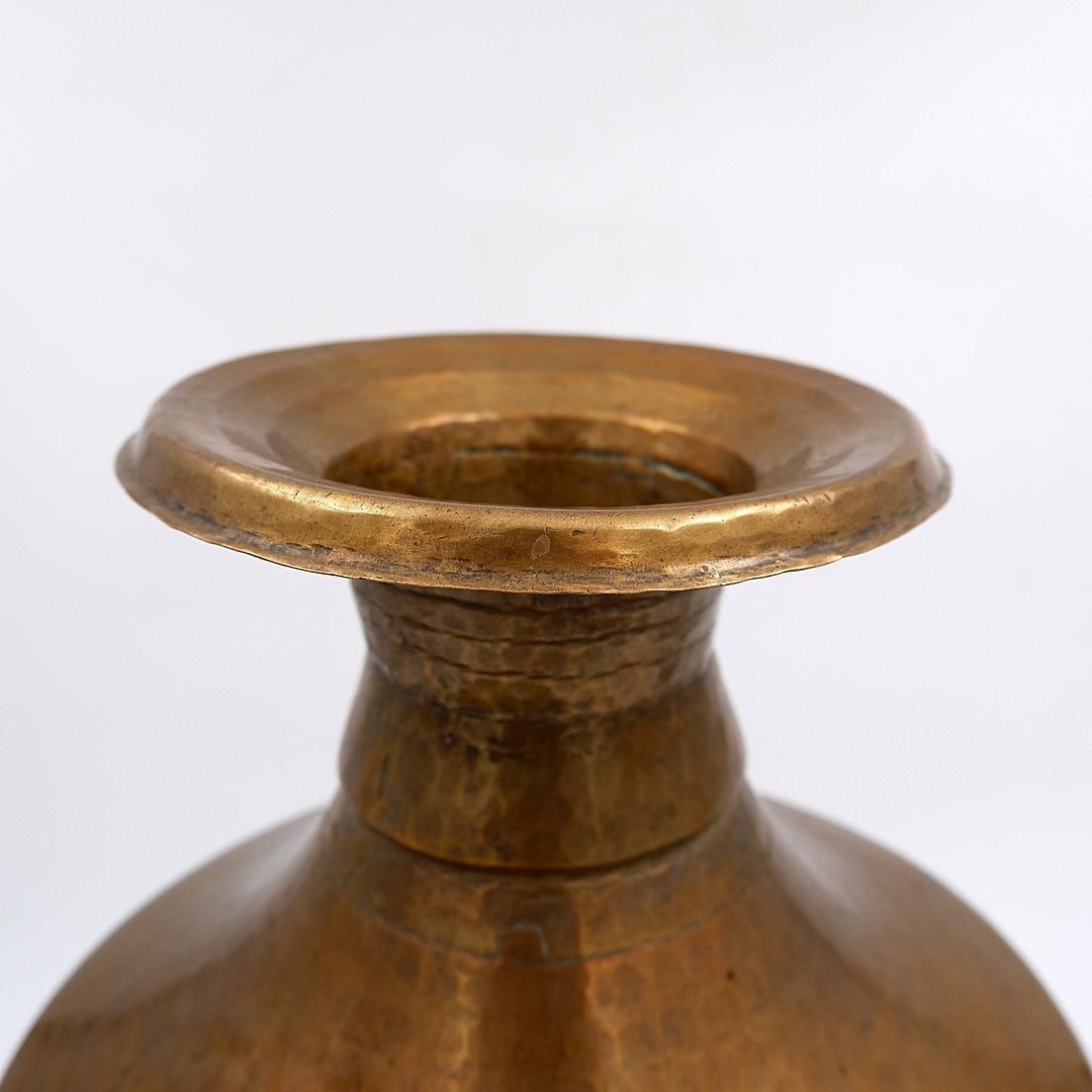 photo buy Hammered Copper Pital Ghalcha Vase, Wabi Sabi Style, Nepal Decor
