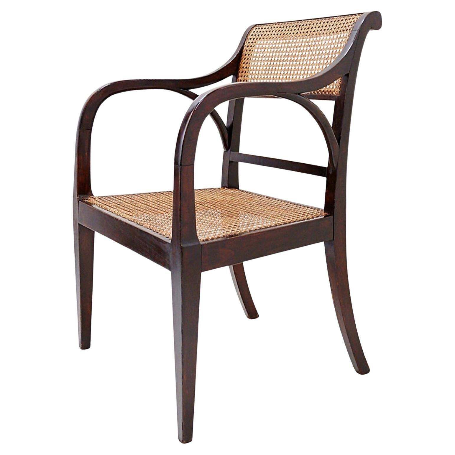 Mid Century Modern Bentwood Chairs With Cane Seats And Backs