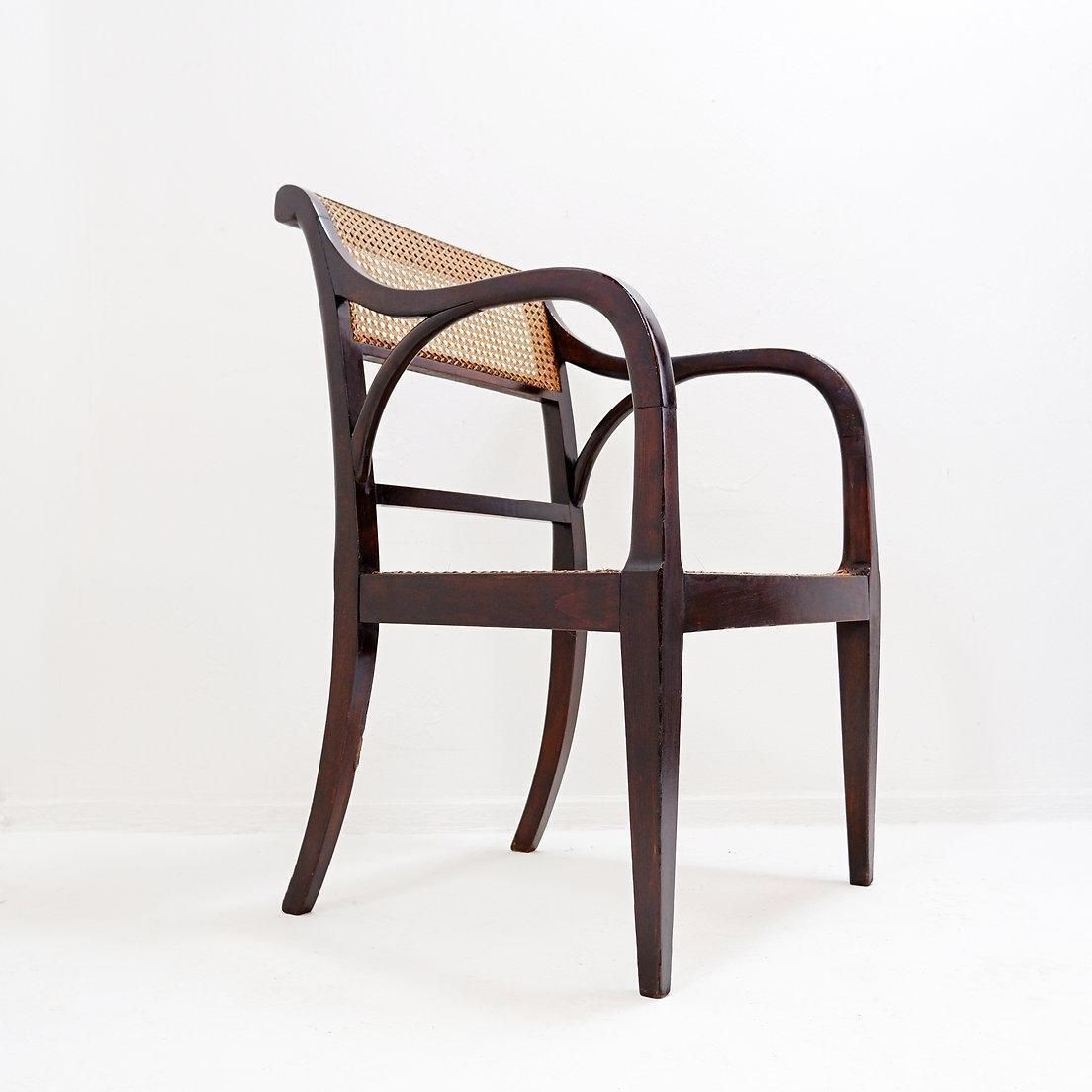 photo for sale Mid Century Modern Bentwood Chairs With Cane Seats And Backs